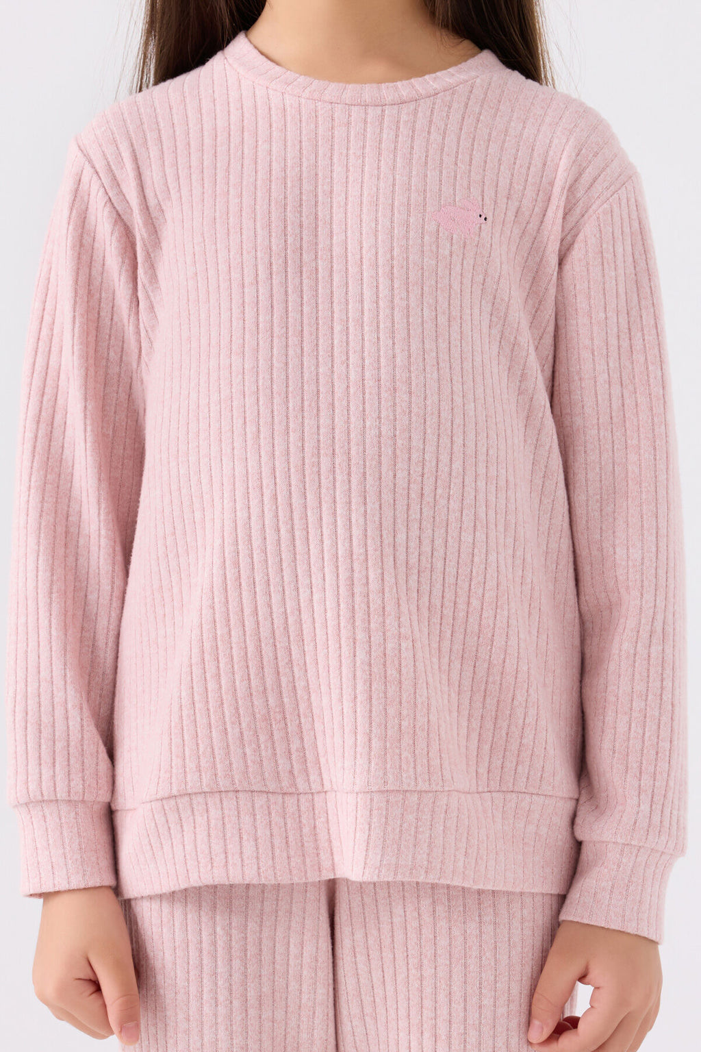 Kız Çocuk Pembe Uzun Kol Pijama Takım