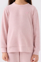 Kız Çocuk Pembe Uzun Kol Pijama Takım