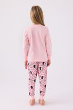 Kız Çocuk Pembe Uzun Kol Pijama Takım