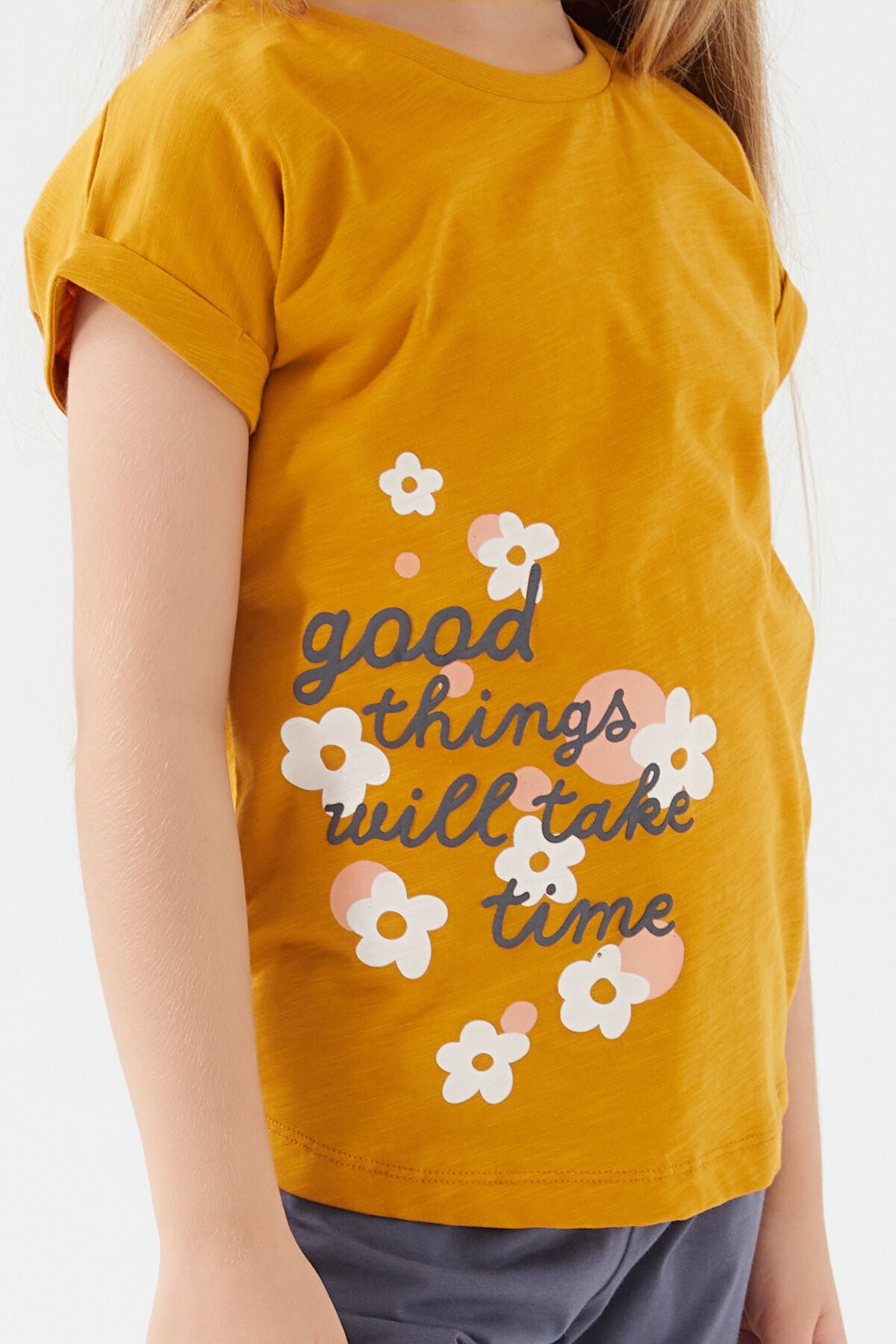 Good Things Will Koyu Hardal Kız Çocuk Kapri Takım