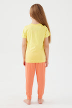 We Love Tropical Yeşil Kız Çocuk Kısa Kol Pijama Takım