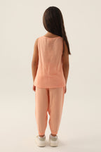 Kız Çocuk Somon Pijama Takımı