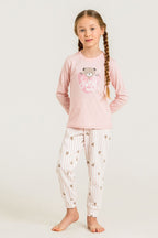 Rolypoly Kız Çocuk Sweet Bear Pembe Uzun Kol Pijama Takım RP3911-C-V1