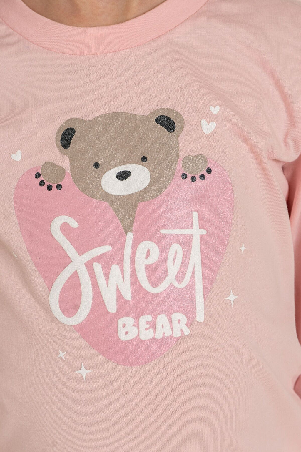 Rolypoly Kız Çocuk Sweet Bear Pembe Uzun Kol Pijama Takım RP3911-C-V1