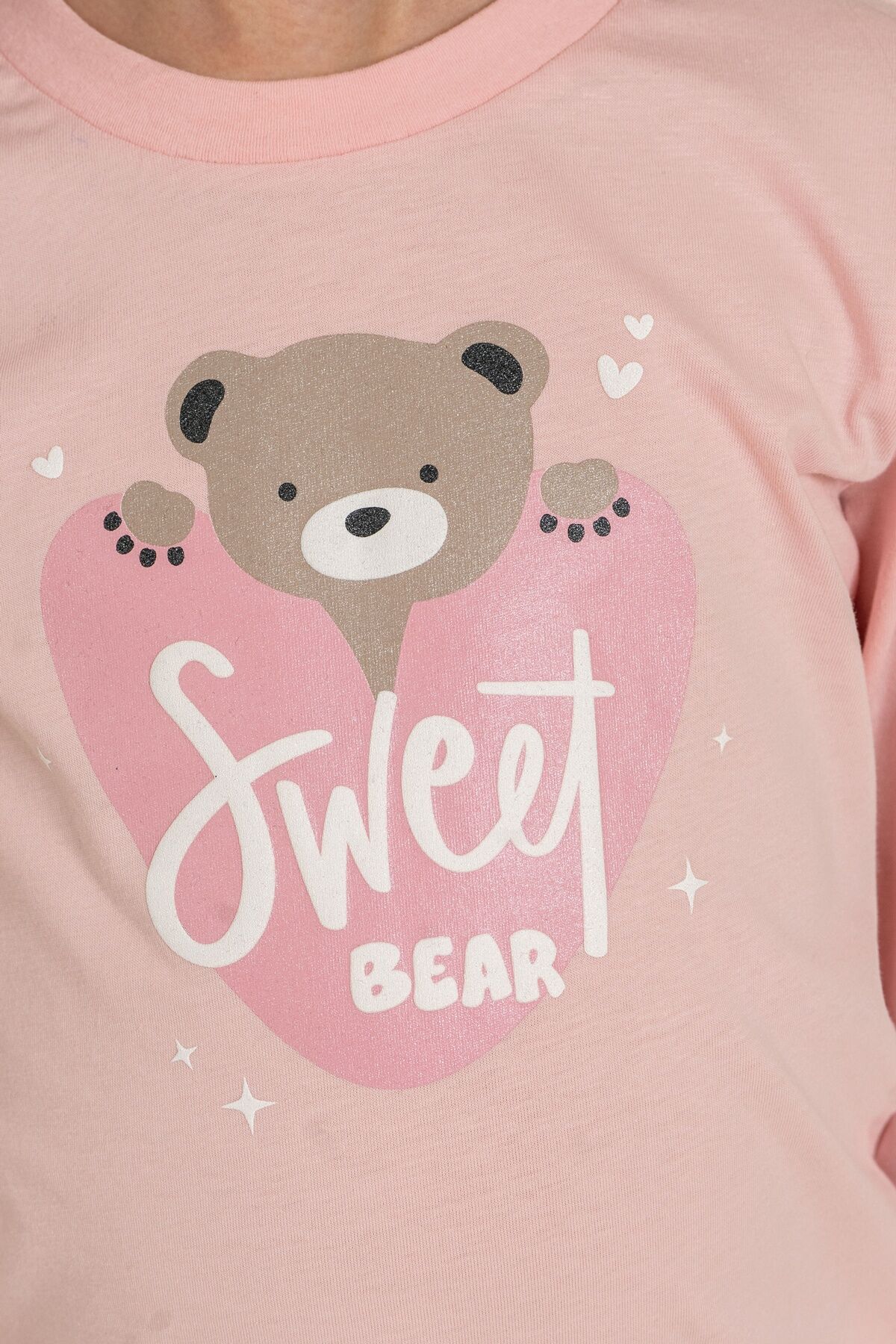 Rolypoly Kız Çocuk Sweet Bear Pembe Uzun Kol Pijama Takım RP3911-C-V1