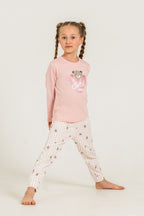 Rolypoly Kız Çocuk Sweet Bear Pembe Uzun Kol Pijama Takım RP3911-C-V1