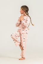 Rolypoly Kız Çocuk Teddy Bears Turuncu Uzun Kol Pijama Takım RP3901-C-V1