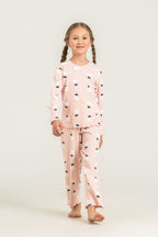 Rolypoly Kız Çocuk Teddy Bears Turuncu Uzun Kol Pijama Takım RP3901-C-V1