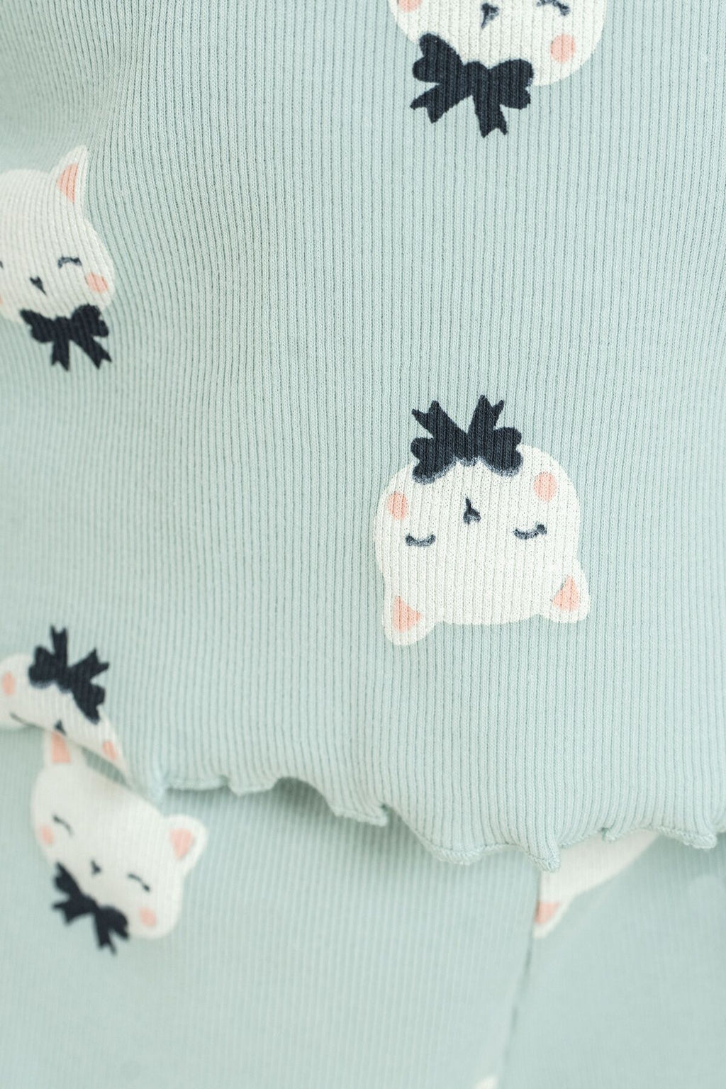 Rolypoly Kız Çocuk Teddy Bears Yeşil Uzun Kol Pijama Takım RP3901-C-V2