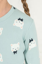 Rolypoly Kız Çocuk Teddy Bears Yeşil Uzun Kol Pijama Takım RP3901-C-V2