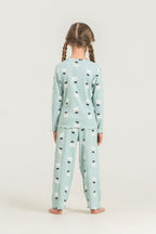 Rolypoly Kız Çocuk Teddy Bears Yeşil Uzun Kol Pijama Takım RP3901-C-V2