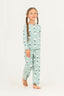 Rolypoly Kız Çocuk Teddy Bears Yeşil Uzun Kol Pijama Takım RP3901-C-V2