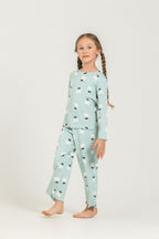 Rolypoly Kız Çocuk Teddy Bears Yeşil Uzun Kol Pijama Takım RP3901-C-V2