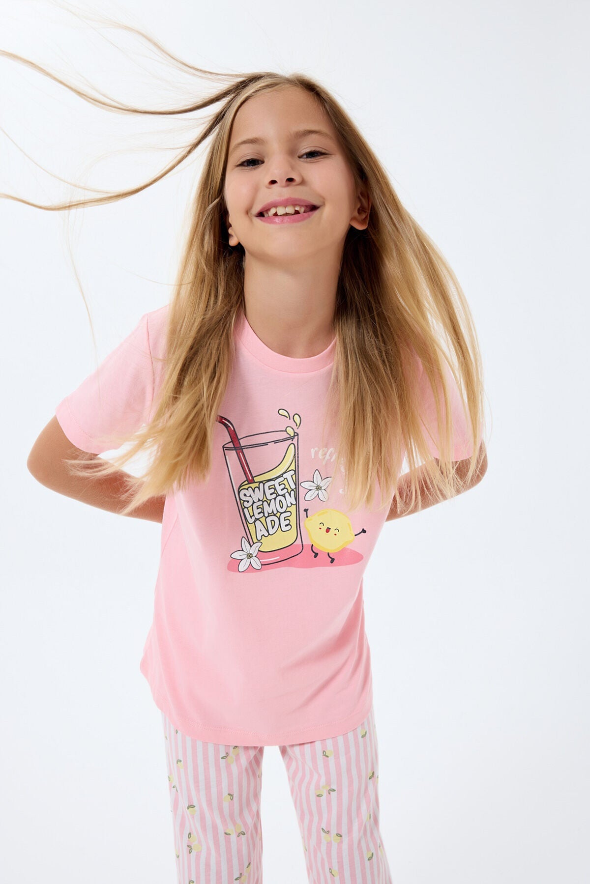 Rolypoly Kız Çocuk Turuncu Pijama Takım Ürün ikincil görseli