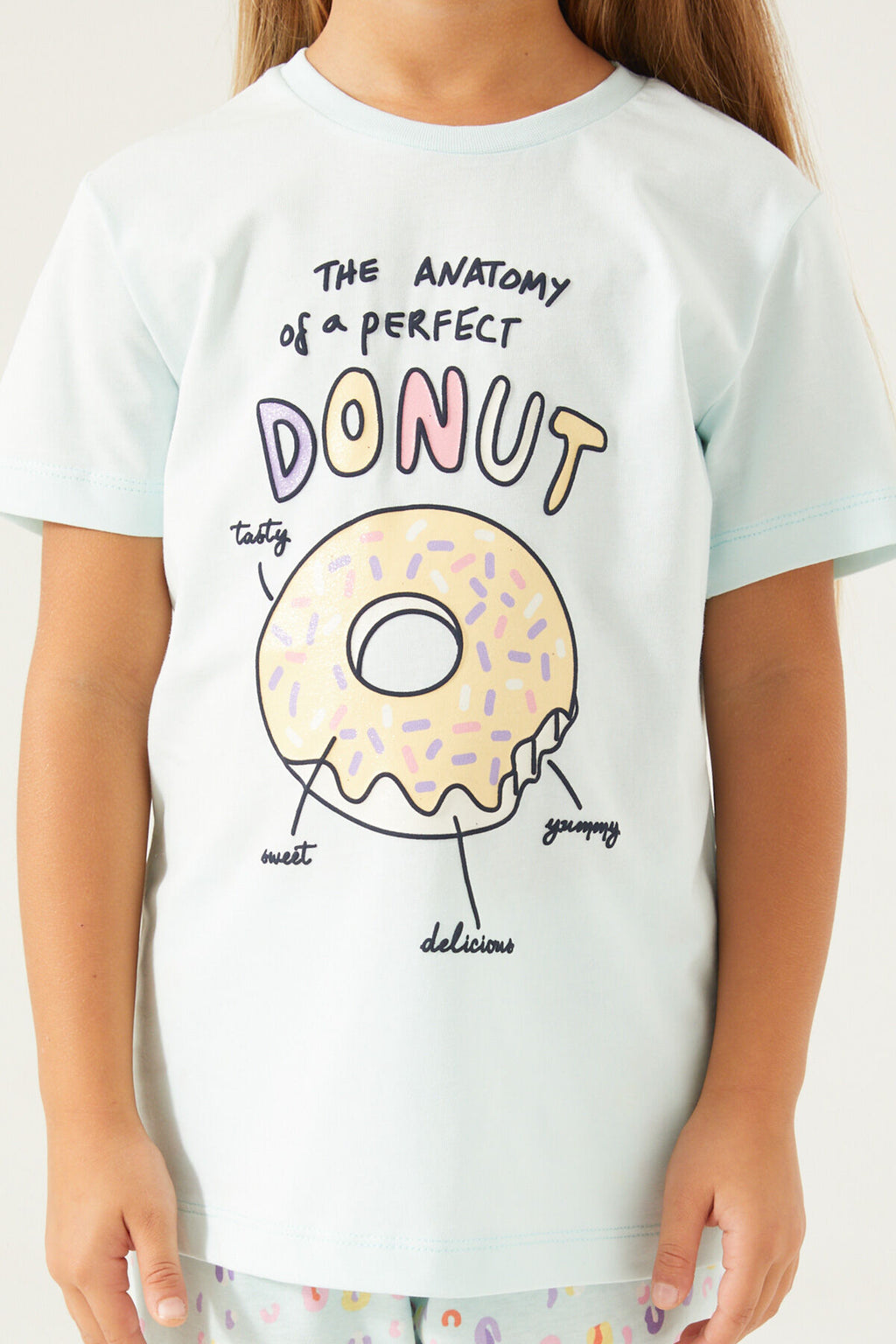 Donut Açık Yeşil Kız Çocuk Kapri Takım