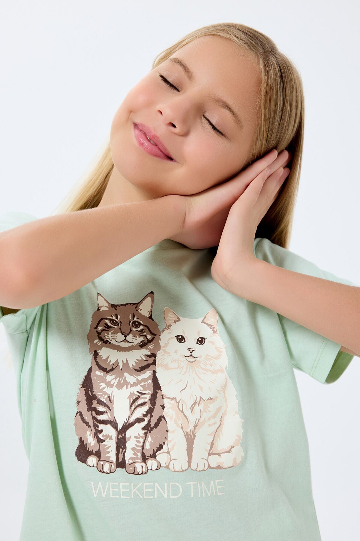 Rolypoly Kız Çocuk Yeşil Pijama Takım Ürün ikincil görseli