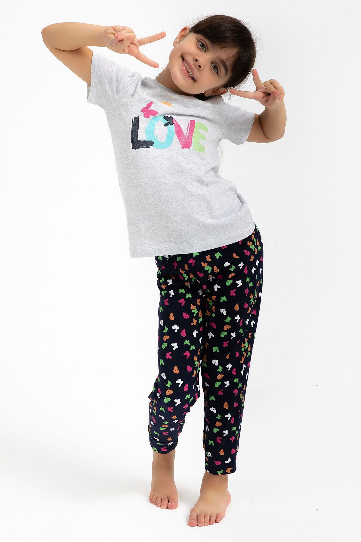Love Karmelanj Kız Çocuk Pijama Takımı