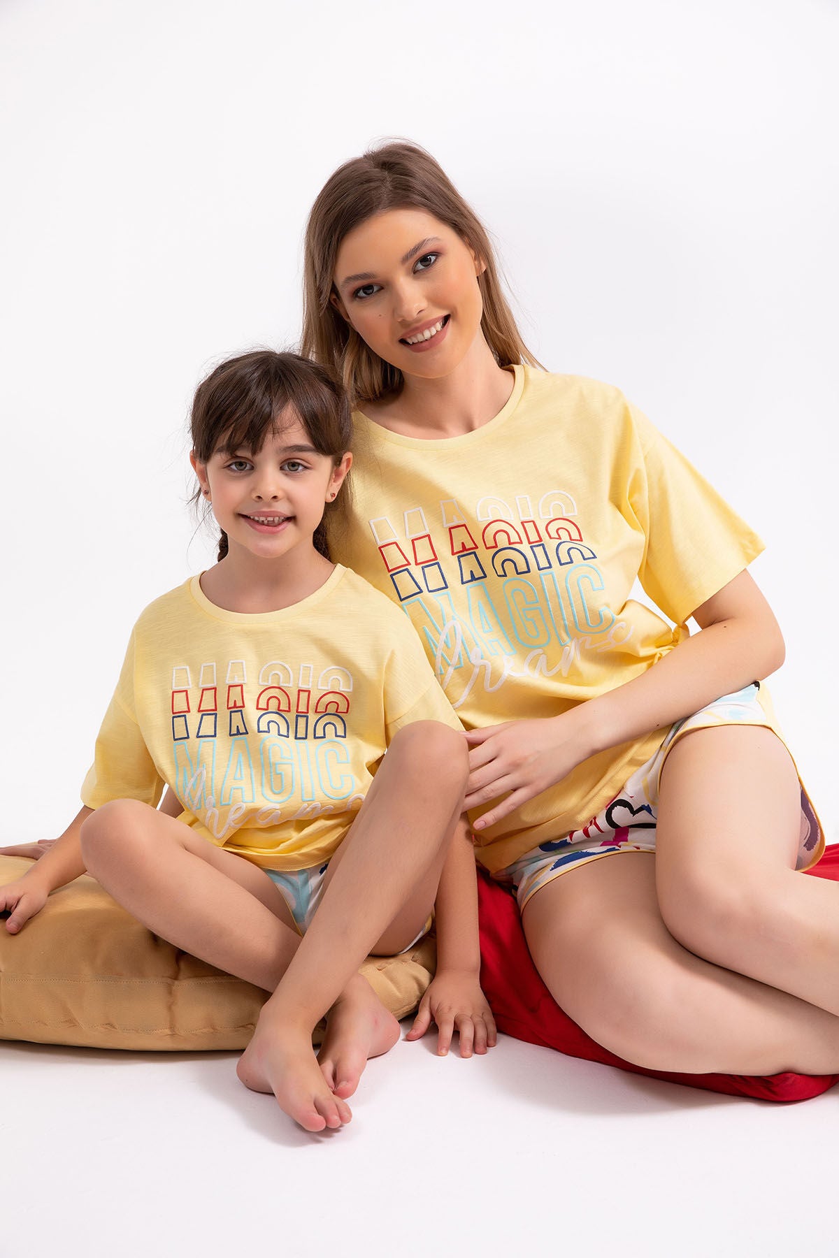 Magic Dream Açık Sarı Kız Çocuk Şort Takım Ürün ikincil görseli