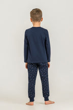 Rolypoly New Year Time Baba Oğul Lacivert Uzun Kol Pijama Takım RP3935-A-V1
