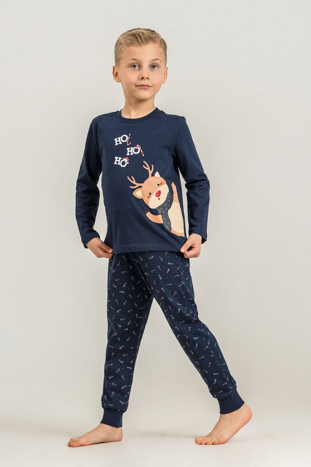 Rolypoly New Year Time Baba Oğul Lacivert Uzun Kol Pijama Takım RP3935-A-V1