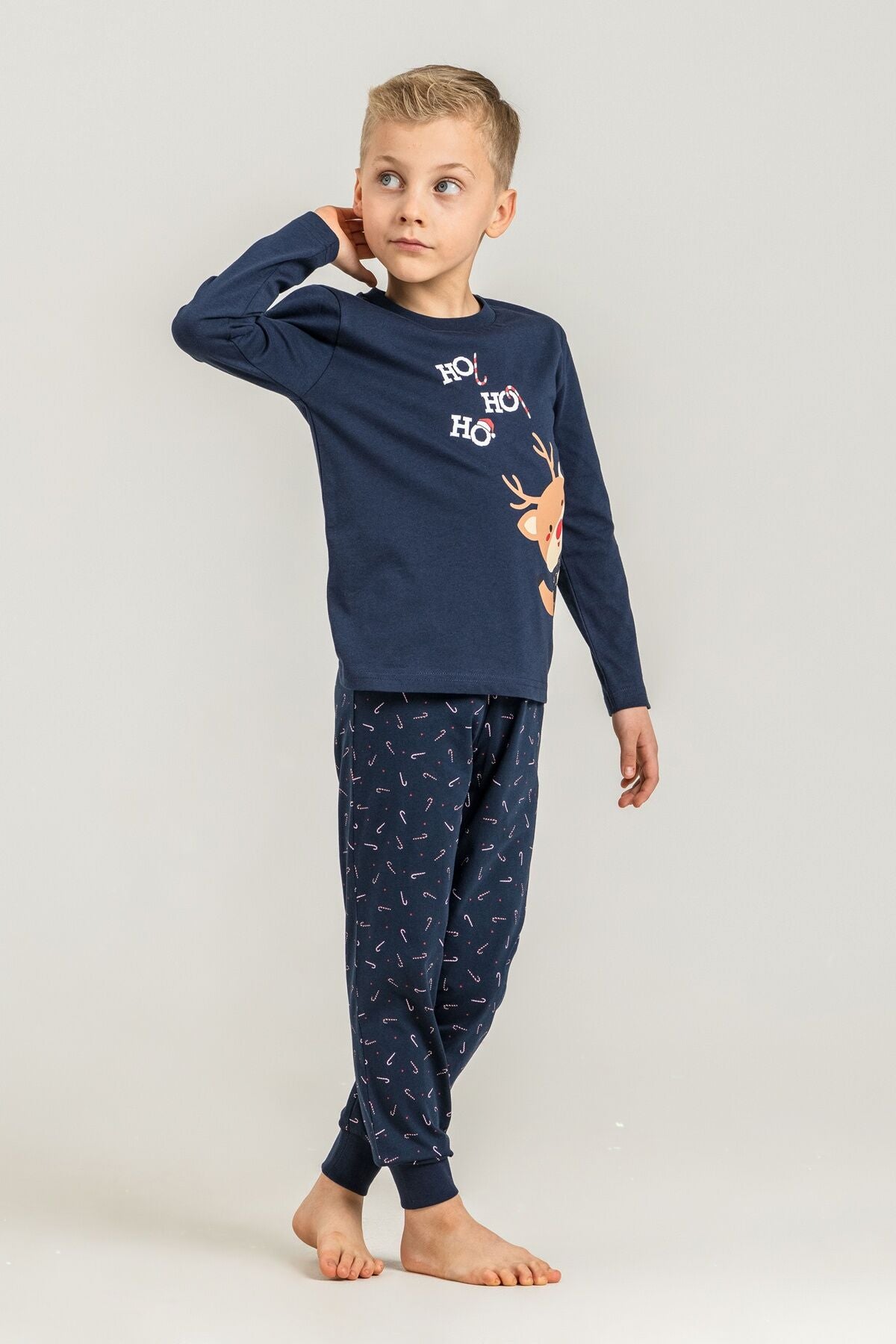 Rolypoly New Year Time Baba Oğul Lacivert Uzun Kol Pijama Takım RP3935-A-V1 Ürün ikincil görseli