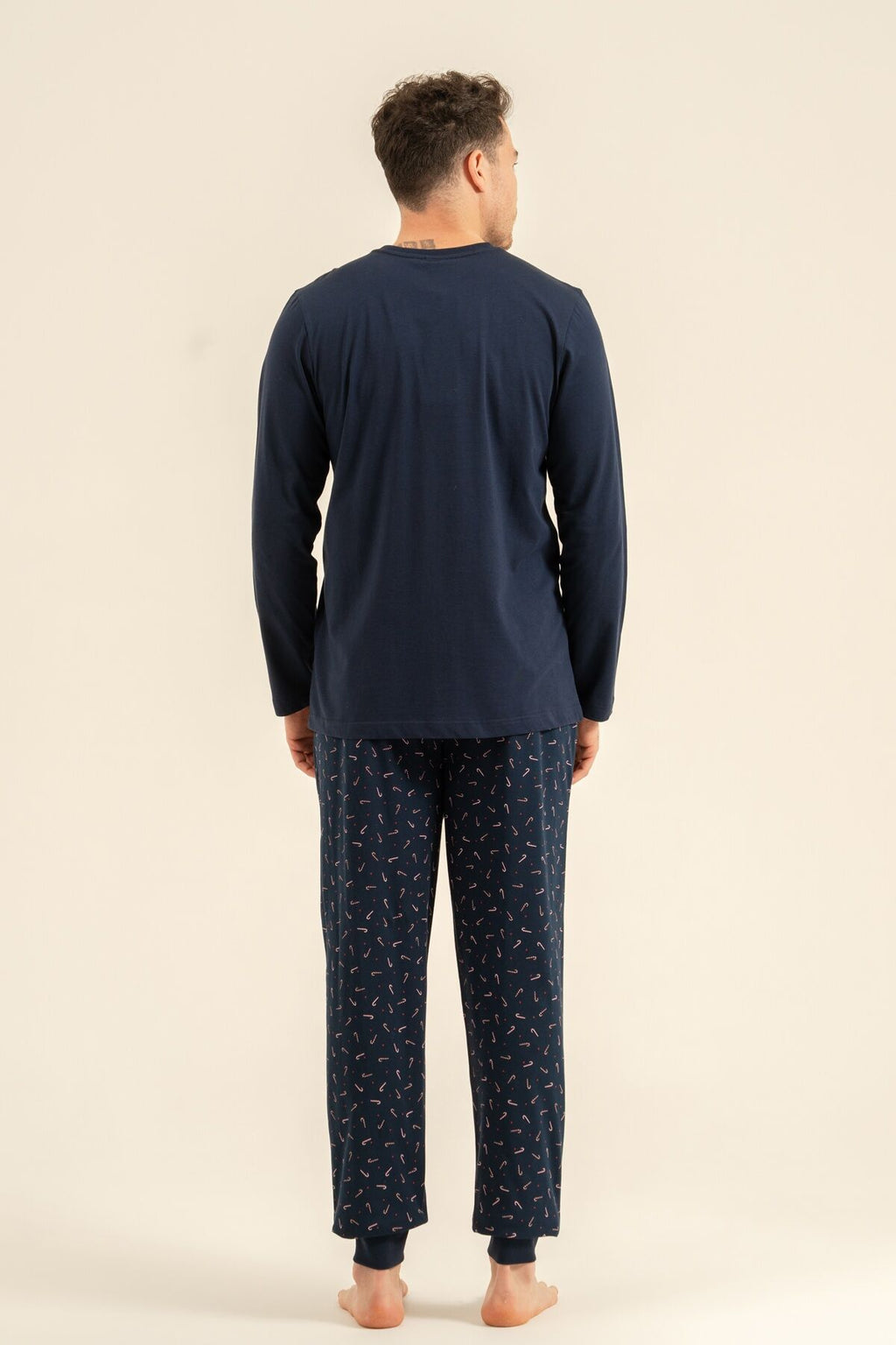 Rolypoly New Year Time Baba Oğul Lacivert Uzun Kol Pijama Takım RP3935-A-V1