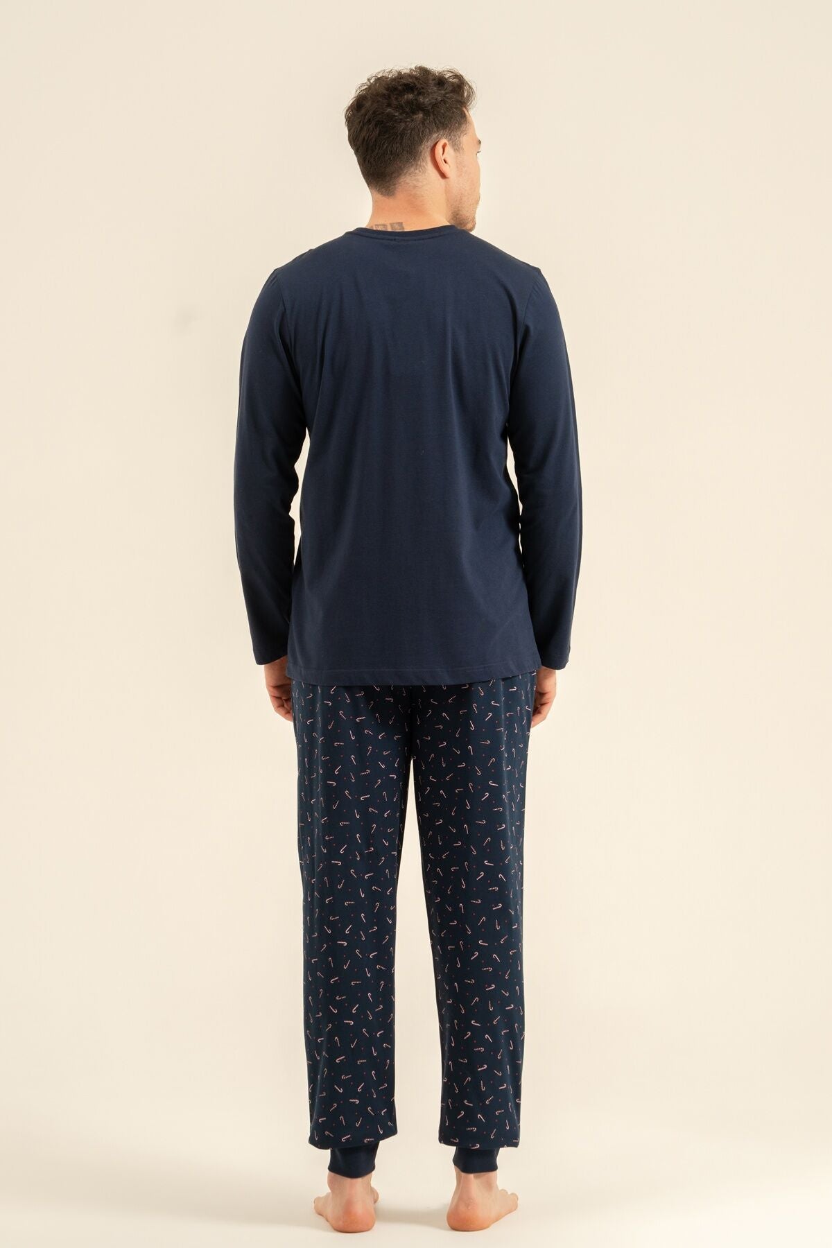 Rolypoly New Year Time Baba Oğul Lacivert Uzun Kol Pijama Takım RP3935-A-V1