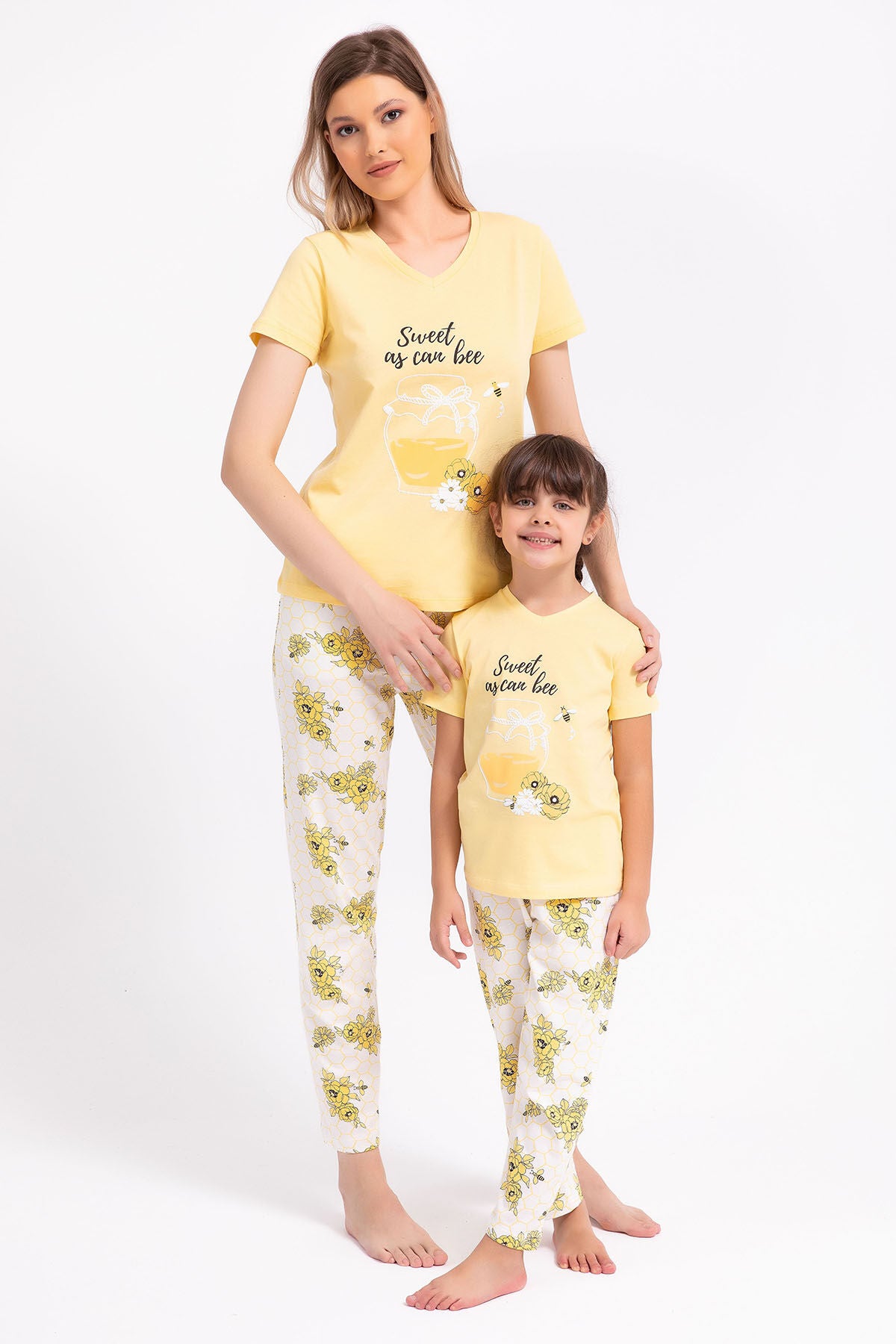 Sweet As Can Bee Açık Sarı Kız Çocuk Pijama Takımı Ürün ikincil görseli