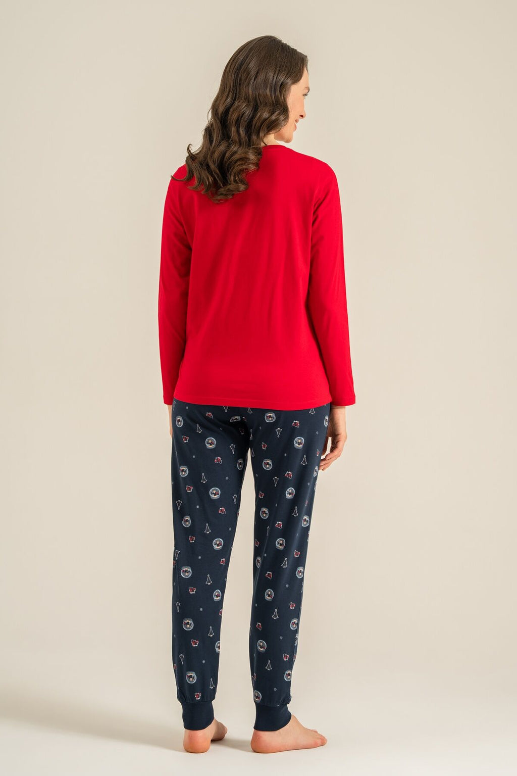 Rolypoly The Most Wonderful Time Anne Kız Kırmızı Uzun Kol Pijama Takım RP3936-A-V1