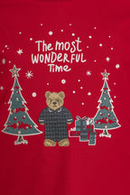 Rolypoly The Most Wonderful Time Anne Kız Kırmızı Uzun Kol Pijama Takım RP3936-A-V1