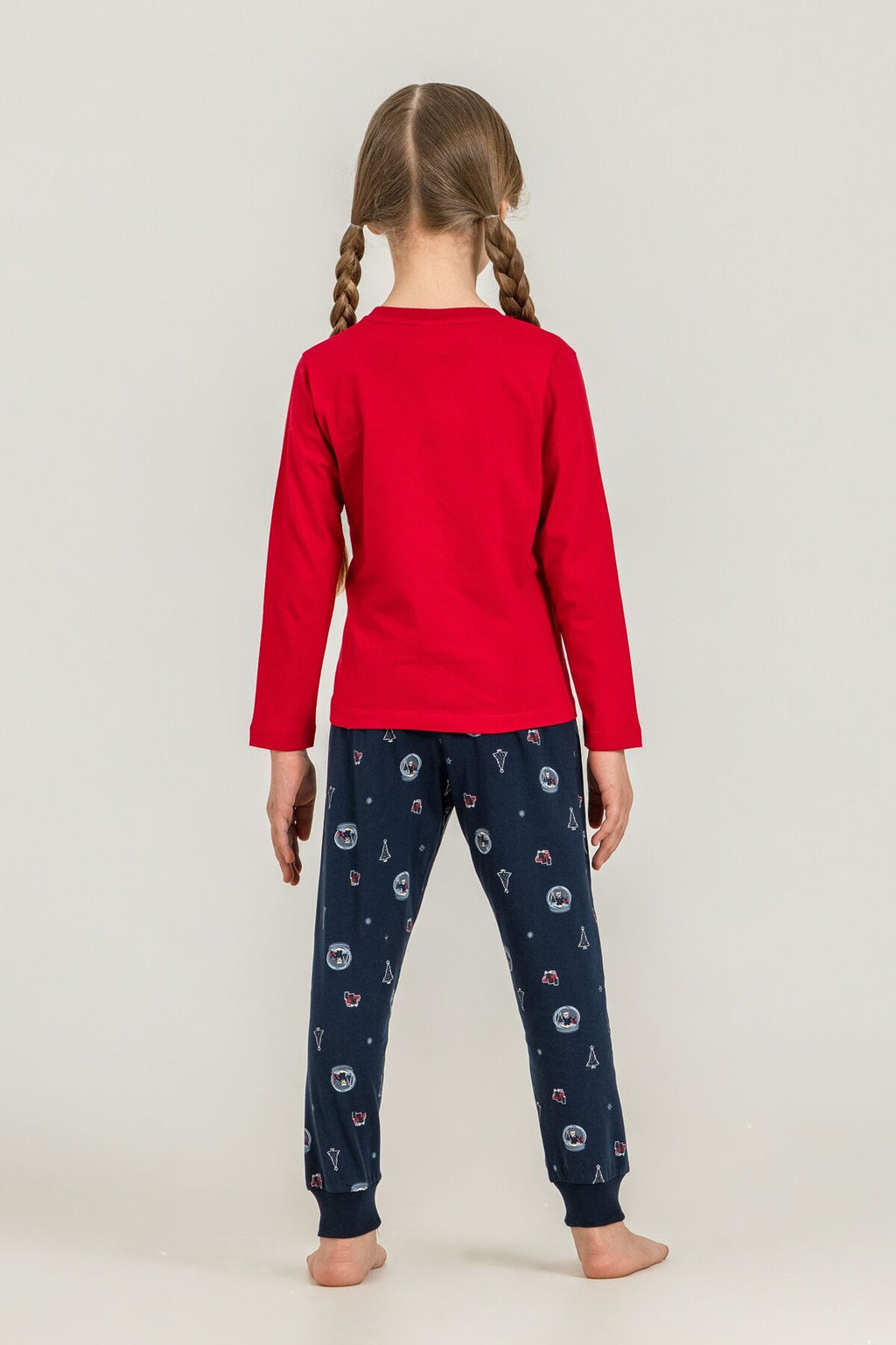 Rolypoly The Most Wonderful Time Anne Kız Kırmızı Uzun Kol Pijama Takım RP3936-A-V1