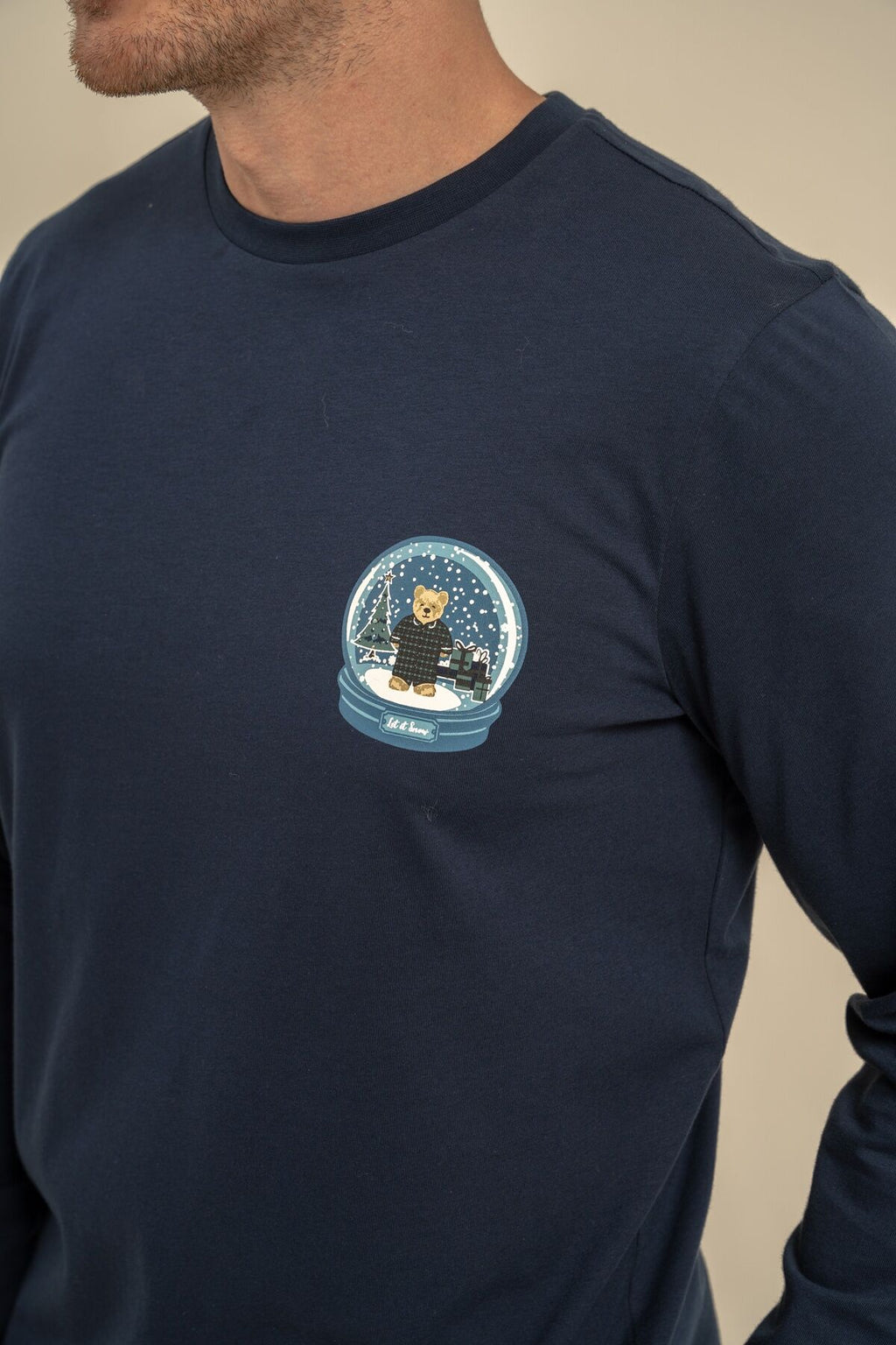 Rolypoly The Most Wonderful Time Baba Oğul Lacivert Uzun Kol Pijama Takım RP3937-A-V1