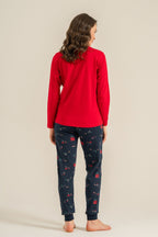 Rolypoly Winter Everywhere Anne Kız Kırmızı Uzun Kol Pijama Takım RP3938-A-V1
