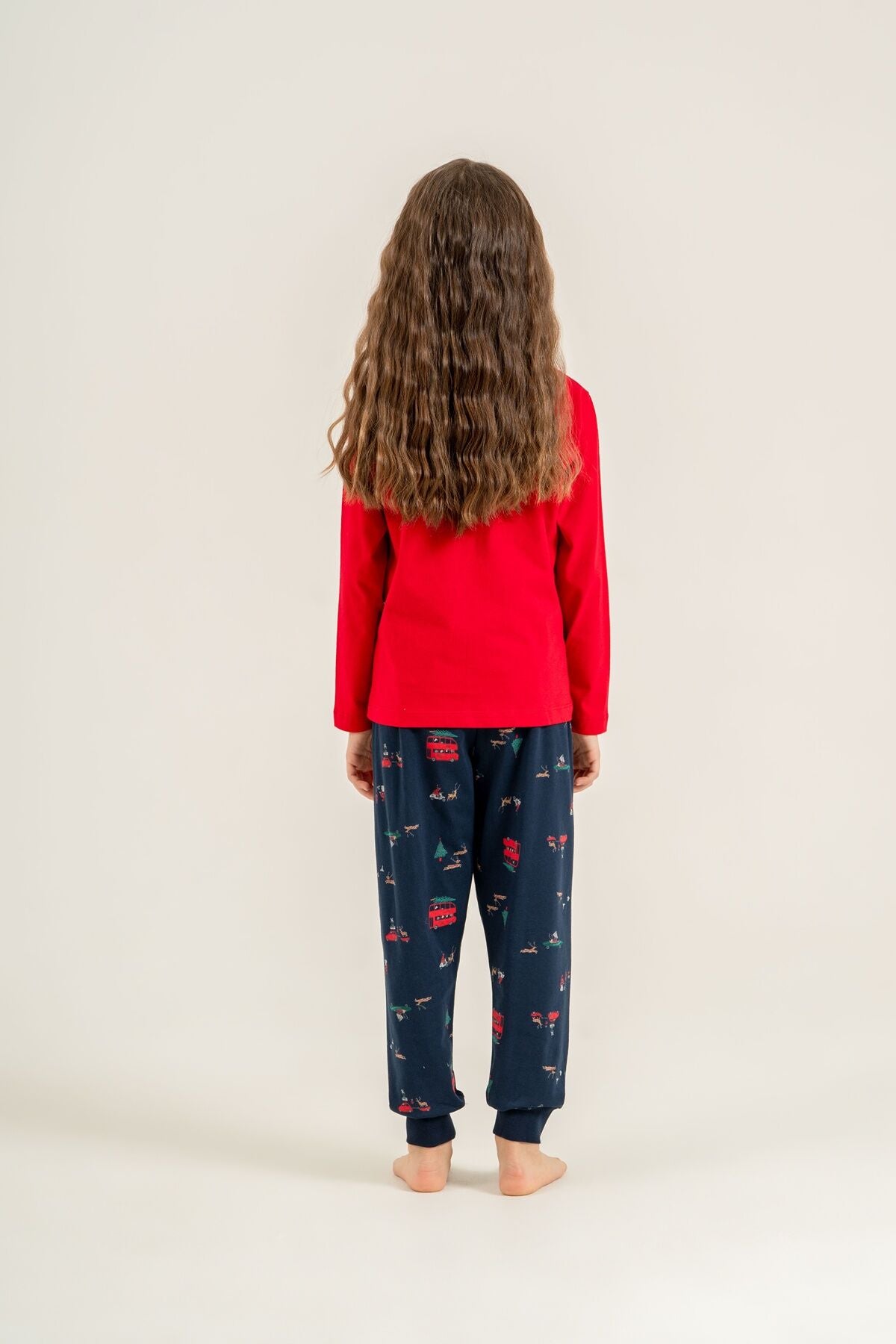 Rolypoly Winter Everywhere Anne Kız Kırmızı Uzun Kol Pijama Takım RP3938-A-V1