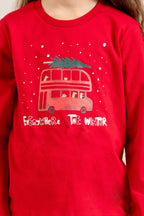 Rolypoly Winter Everywhere Anne Kız Kırmızı Uzun Kol Pijama Takım RP3938-A-V1