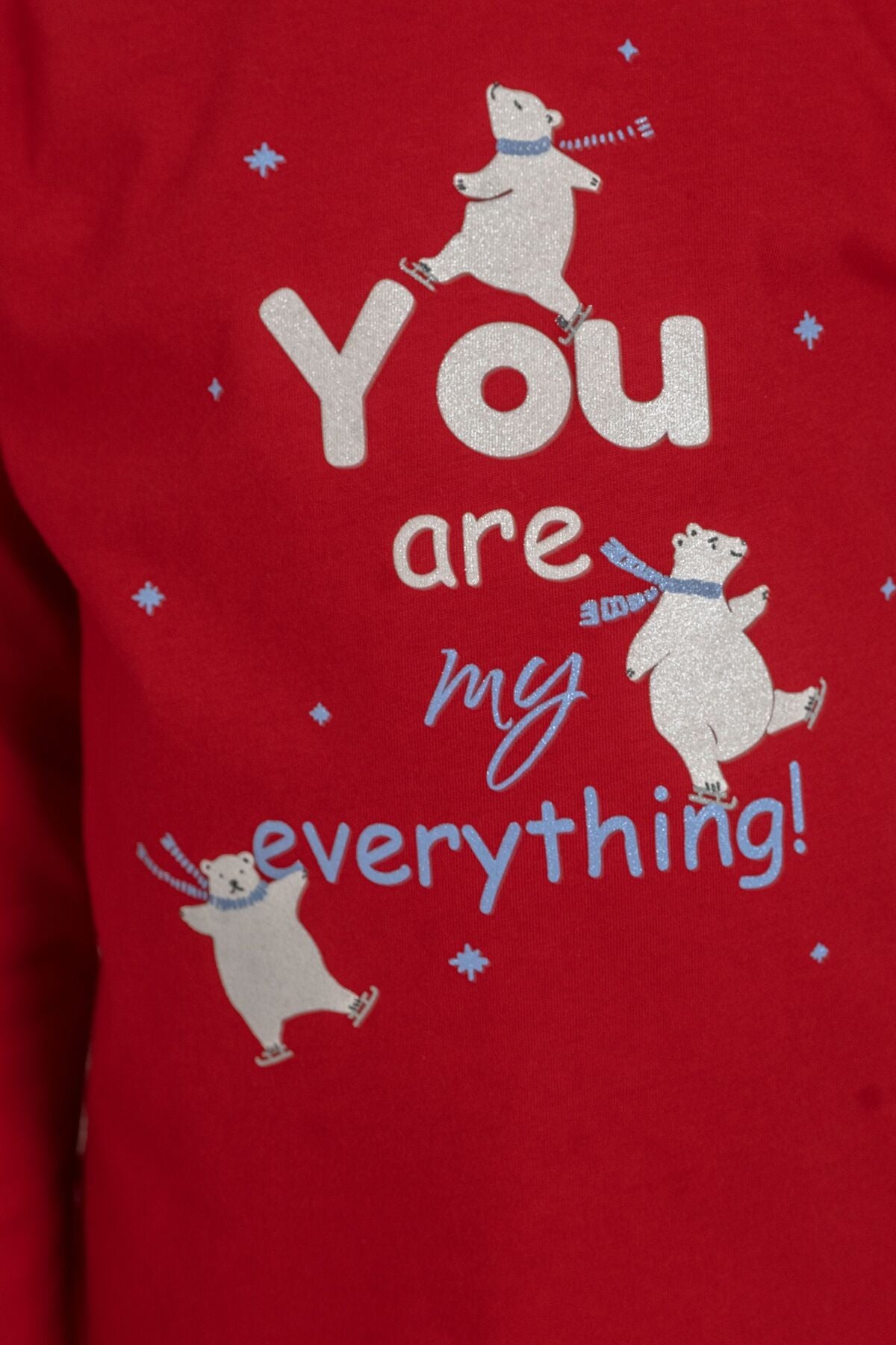 Rolypoly You Are My Everything Anne Kız Kırmızı Uzun Kol Pijama Takım RP3930-A-V1