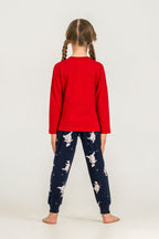 Rolypoly You Are My Everything Anne Kız Kırmızı Uzun Kol Pijama Takım RP3930-A-V1