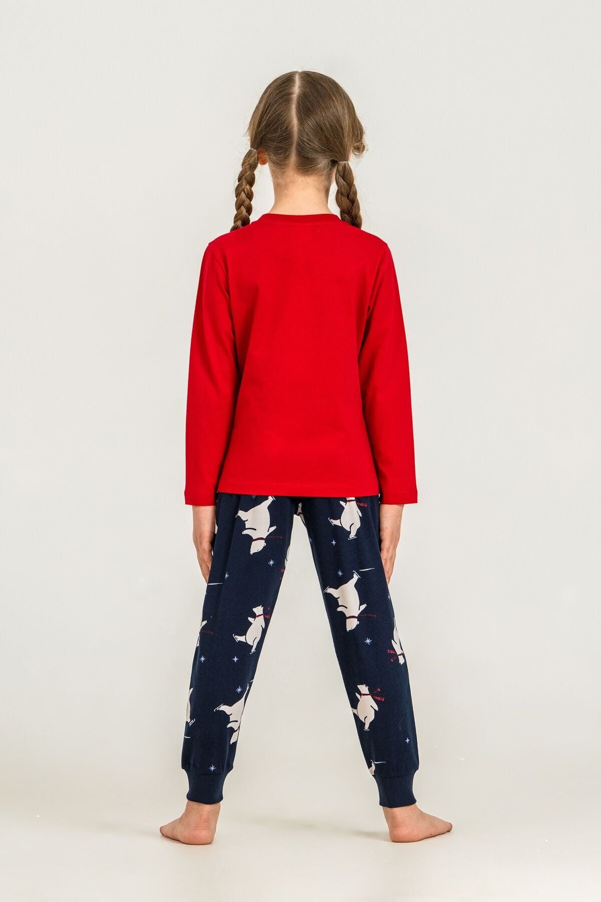 Rolypoly You Are My Everything Anne Kız Kırmızı Uzun Kol Pijama Takım RP3930-A-V1