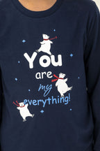 Rolypoly You Are My Everything Baba Oğul Lacivert Uzun Kol Pijama Takım RP3931-A-V1