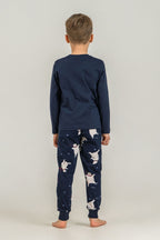 Rolypoly You Are My Everything Baba Oğul Lacivert Uzun Kol Pijama Takım RP3931-A-V1