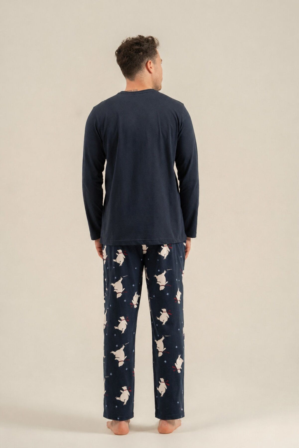 Rolypoly You Are My Everything Baba Oğul Lacivert Uzun Kol Pijama Takım RP3931-A-V1