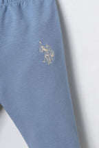 U.S. Polo Assn. Baskılı Erkek Bebek Krem Eşofman Takım USB3174-C-V2