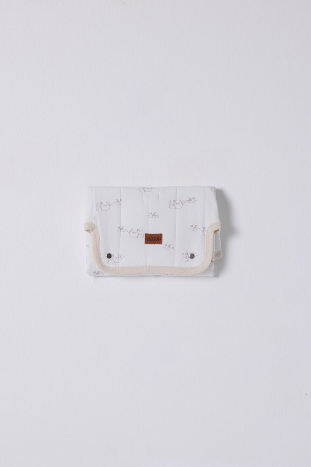 U.S. Polo Assn. Erkek Bebek Pigment Baskılı Yazlık Regular Fit Beyaz Alt Değiştirme Minderi USB2503-C-V1