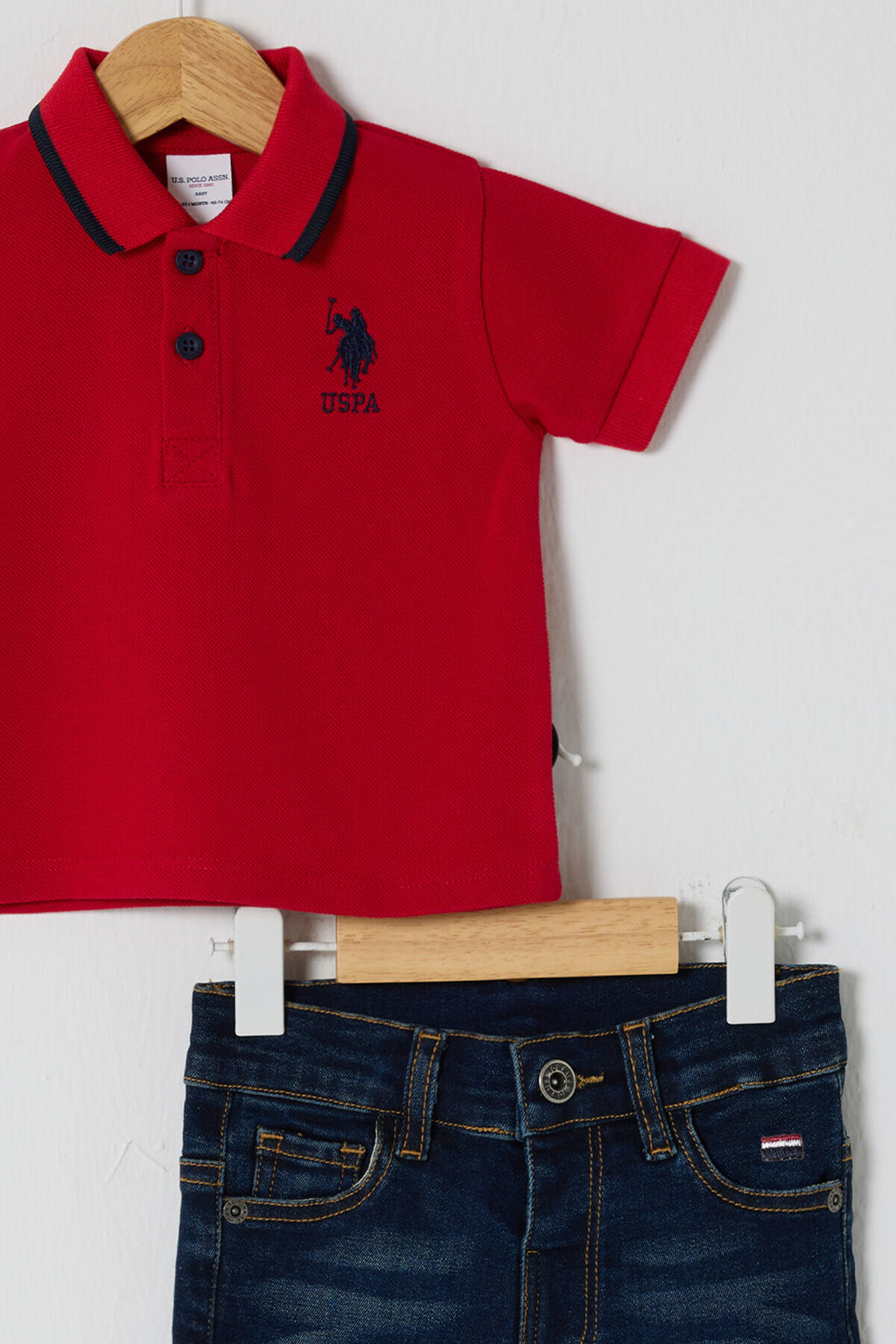 U.S POLO ASSN ERKEK BEBEK 2Lİ  PİKE T-SHIRT TAKIM