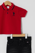 U.S POLO ASSN ERKEK BEBEK 2Lİ  PİKE T-SHIRT TAKIM