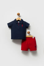 US POLO ASSN ERKEK BEBEK 2Lİ KISA KOL T-SHIRT TAKI