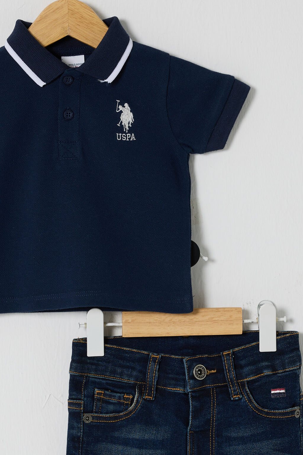 U.S POLO ASSN ERKEK BEBEK 2Lİ  PİKE T-SHIRT TAKIM