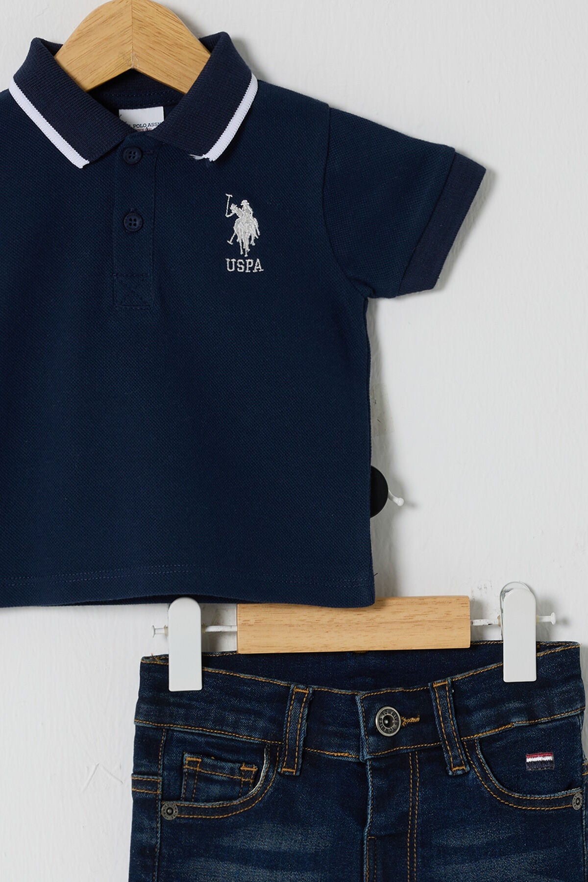 U.S POLO ASSN ERKEK BEBEK 2Lİ  PİKE T-SHIRT TAKIM