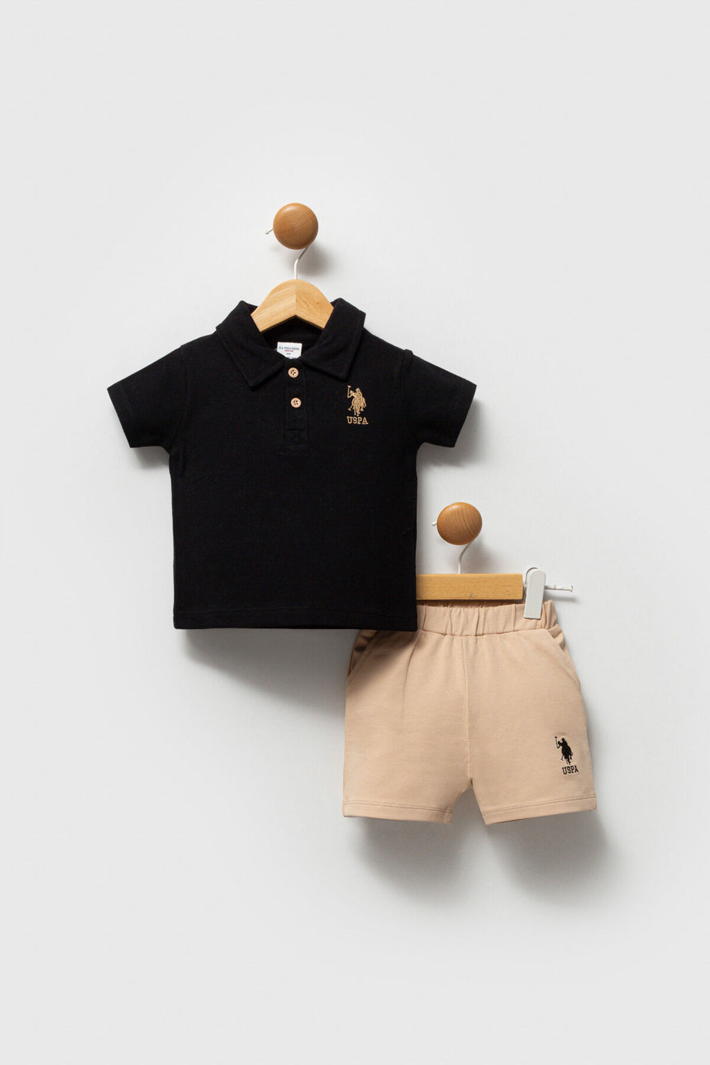 US POLO ASSN ERKEK BEBEK 2Lİ KISA KOL T-SHIRT TAKI