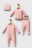 U.S. Polo Assn. Kýz Bebek Örme Pembe Bebek Takýmý USB2716-C-V1